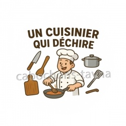 un cuisinier qui déchire