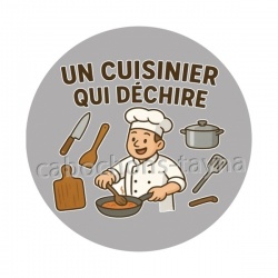 un cuisinier qui déchire