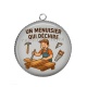 Pendentif Cabochon Argent - un menuisier qui déchire