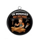 Pendentif Cabochon Argent - un menuisier qui déchire