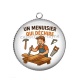 Pendentif Cabochon Argent - un menuisier qui déchire