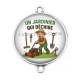 Connecteur Cabochon Argent - un jardinier qui déchire