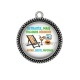 Pendentif Cabochon Argent - retraitée mais toujours débordée, apéro, sieste papotage