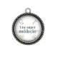 Pendentif Cabochon Argent - une super médecin