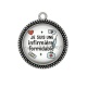 Pendentif Cabochon Argent - je suis une infirmière qui déchire
