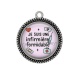 Pendentif Cabochon Argent - je suis une infirmière qui déchire