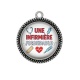 Pendentif Cabochon Argent - je suis une infirmière qui déchire
