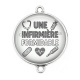 Connecteur Cabochon Argent - je suis une infirmière qui déchire