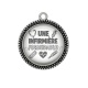 Pendentif Cabochon Argent - je suis une infirmière qui déchire