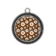Pendentif Cabochon Argent - fleurs