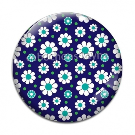 Cabochon Verre - fleurs