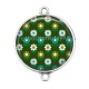 Connecteur Cabochon Argent - fleurs