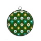 Pendentif Cabochon Argent - fleurs