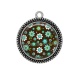 Pendentif Cabochon Argent - fleurs