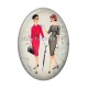 cabochon femme ovale verre ou résine