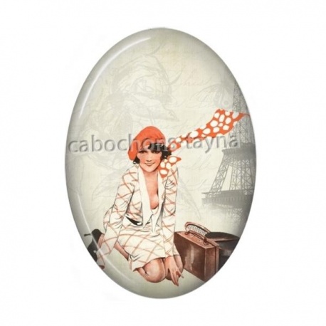 Cabochon Résine Ovale - femme