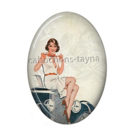Cabochon Résine Ovale - femme