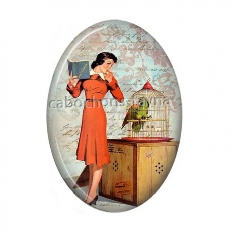 Cabochon Résine Ovale - femme