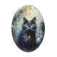 Cabochon Verre Ovale - roux