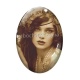 Cabochon Verre Ovale - roux