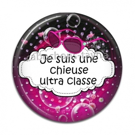 Cabochon Résine - chieuse ultra classe