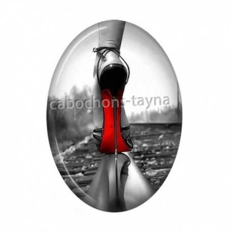 Cabochon Résine Ovale - roux