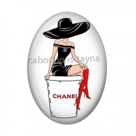 Cabochon Résine Ovale - roux