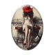 Cabochon Verre Ovale - roux