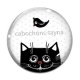 Cabochon Verre - chat