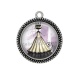 Pendentif Cabochon Argent - chat