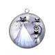 Pendentif Cabochon Argent - chat