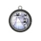 Pendentif Cabochon Argent - chat