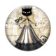 Cabochon Verre - chat