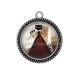 Pendentif Cabochon Argent - chat
