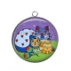 Pendentif Cabochon Argent - chat