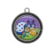 Pendentif Cabochon Argent - chat