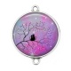 Connecteur Cabochon Argent - chat