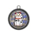 Pendentif Cabochon Argent - chat chinois