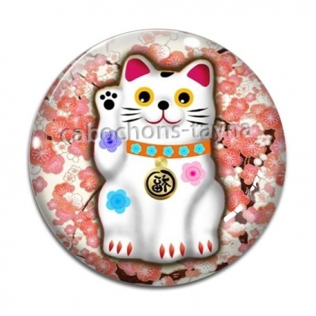 Cabochon Verre - chat chinois