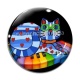 Cabochon Verre - chat