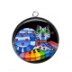 Pendentif Cabochon Argent - chat