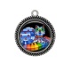 Pendentif Cabochon Argent - chat
