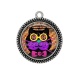 Pendentif Cabochon Argent - chat