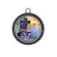 Pendentif Cabochon Argent - chat