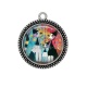 Pendentif Cabochon Argent - chat