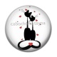 Cabochon Résine - chat noir