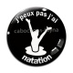 Cabochon Verre - j'peux pas j'ai natation