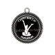 Pendentif Cabochon Argent - j'peux pas j'ai natation