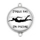 Connecteur Cabochon Argent - j'peux pas j'ai piscine