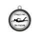 Pendentif Cabochon Argent - j'peux pas j'ai piscine